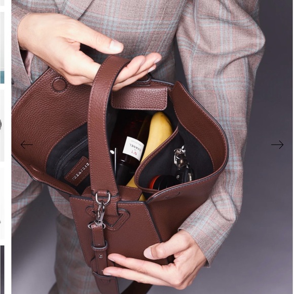 The Horse Clementine Pebbled Leather Bag in Coffee - Picture 9 of 9